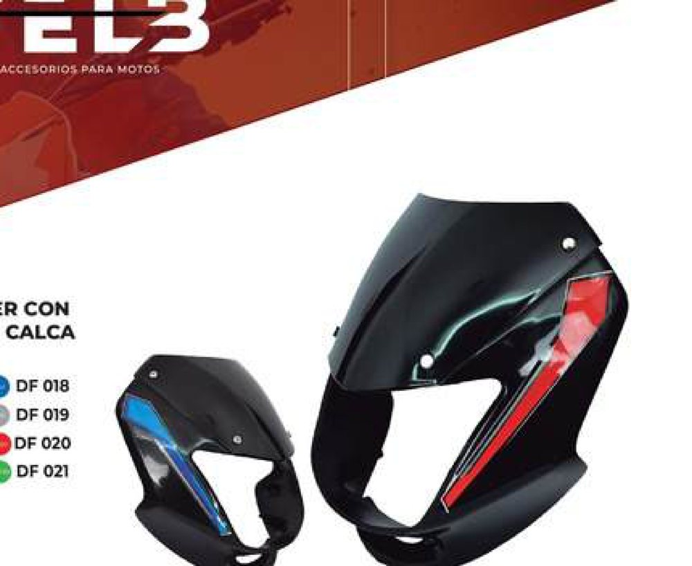 Carenaje Boxer con visor negro calca DF 018