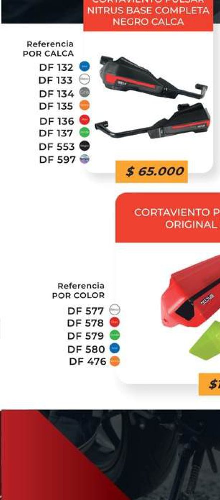 Cortaviento Pulsar Nitrus base completa negro calca DF 138