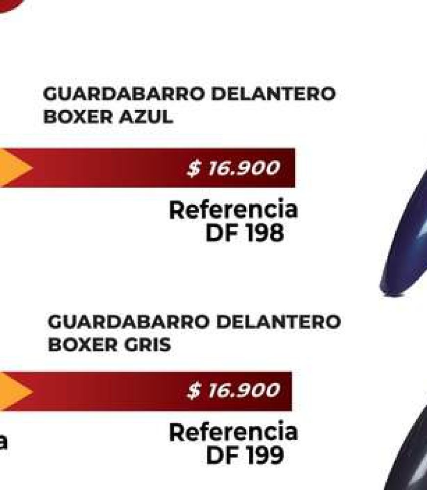 Guardabarro delantero Boxer azul DF 198