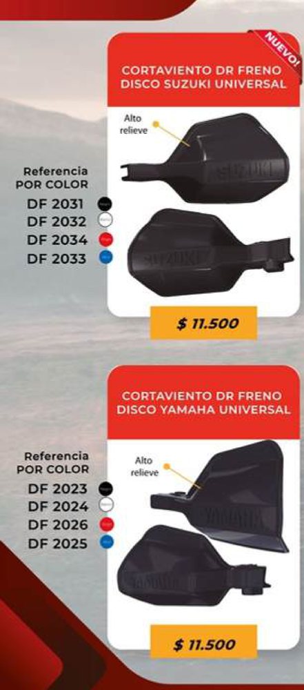 Cortaviento DR freno disco Honda (alto relieve) DF 2027