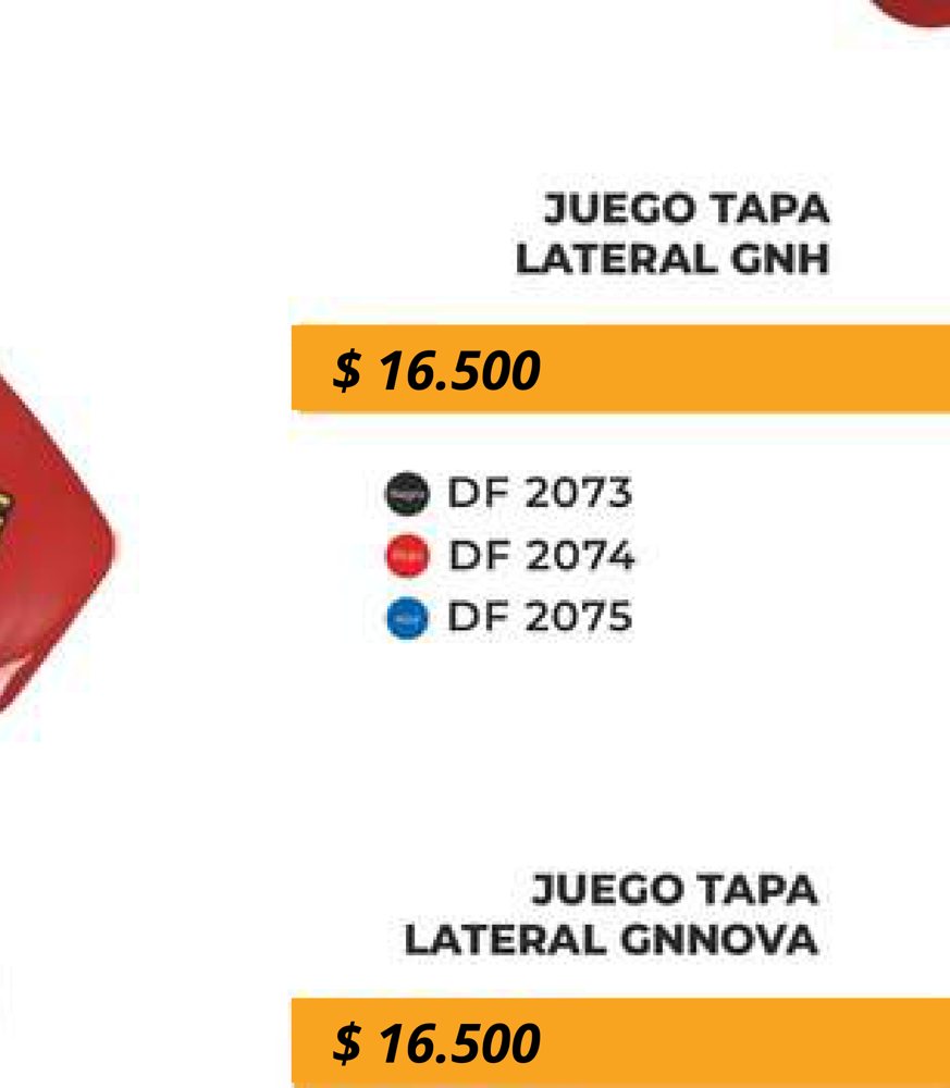 Juego tapa lateral GN Nova DF 2076