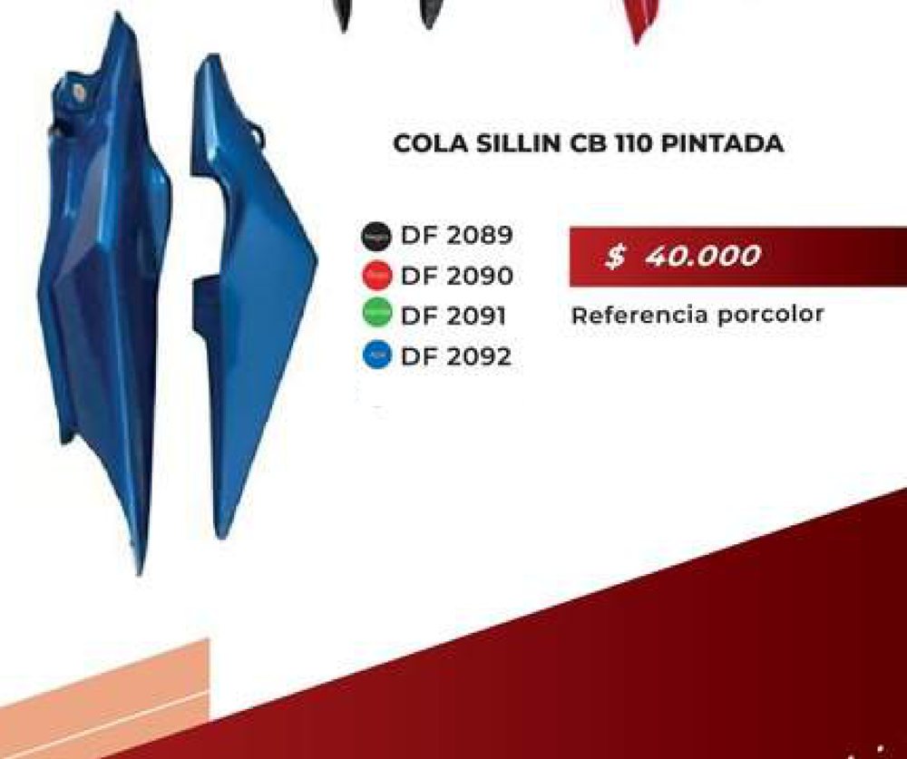 Cola sillin CB 110 pintada DF 2089