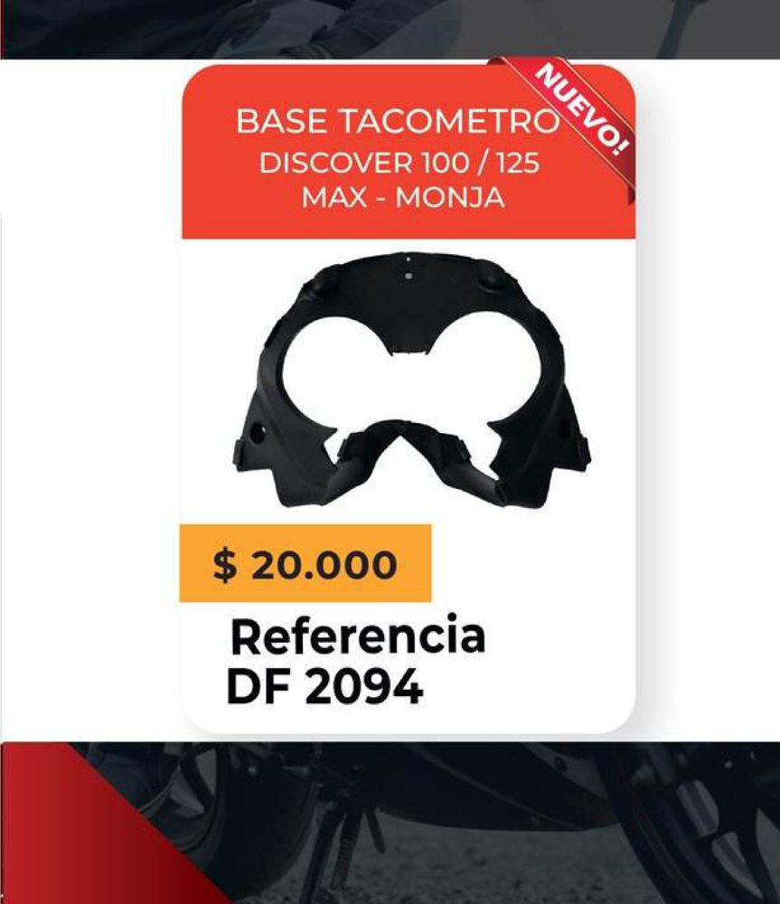 Base tacometro Discover 100 / 125 Max (monja) DF 2094
