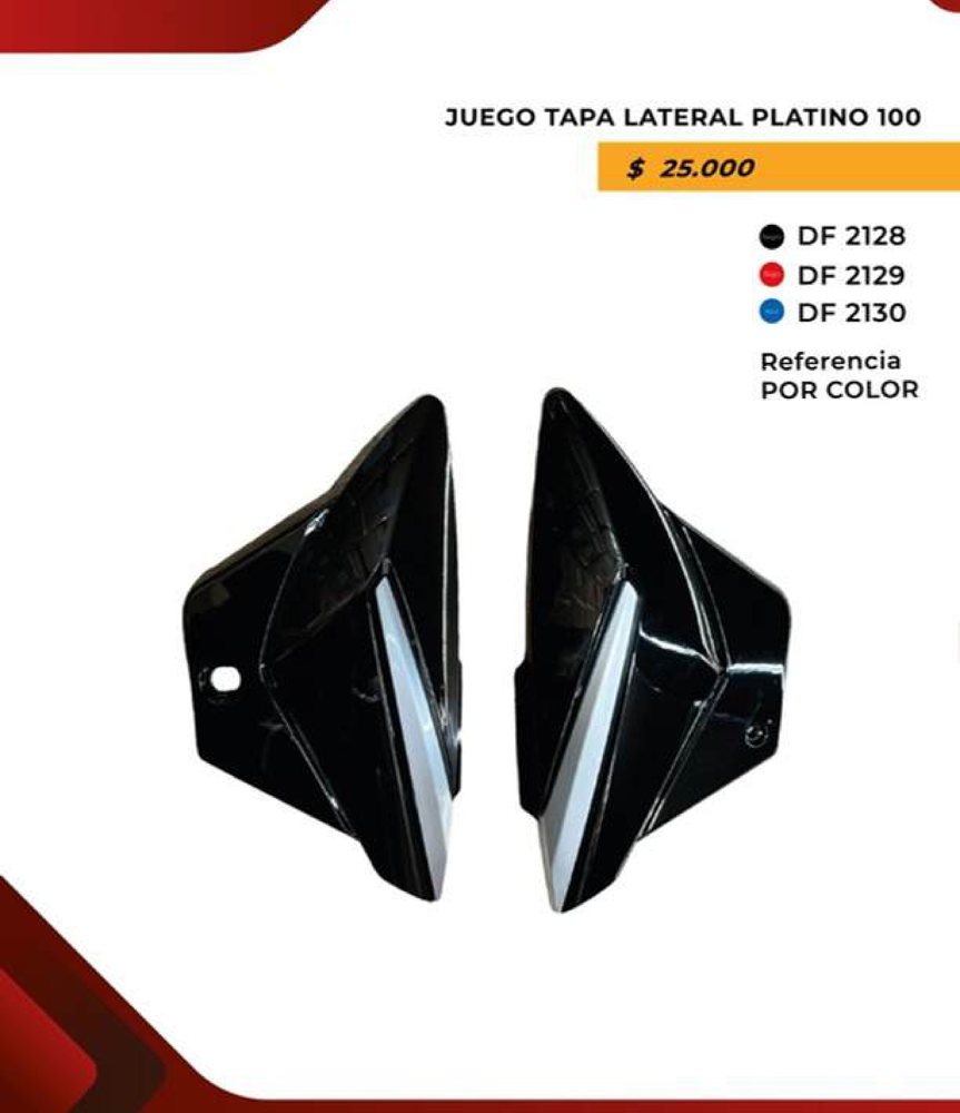 Juego tapa lateral Platino 100 DF 2128