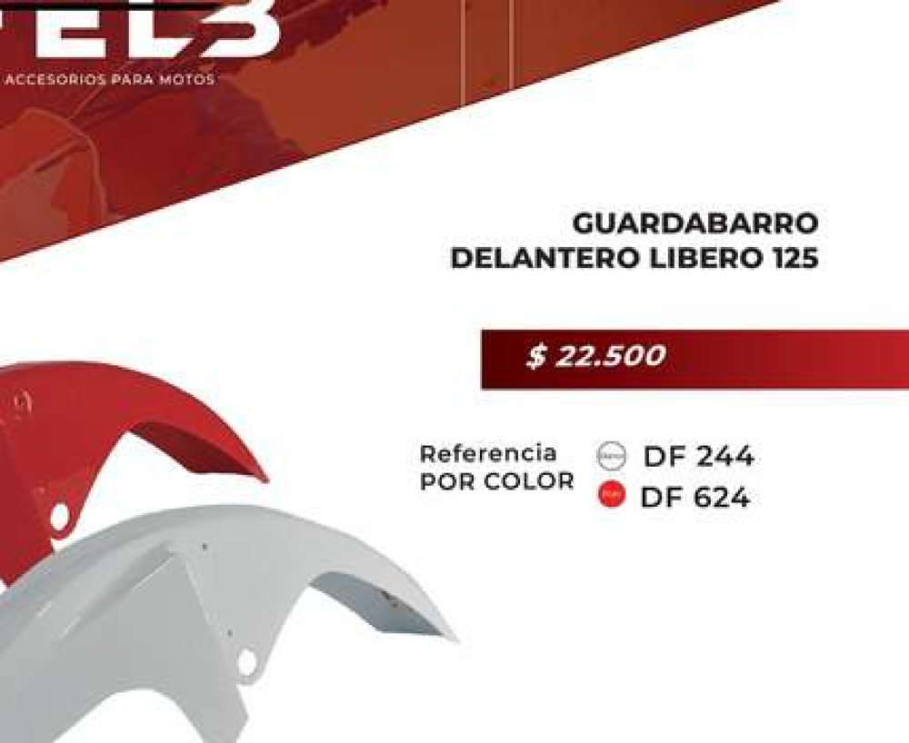 Guardabarro delantero Libero 125 (color) DF 244