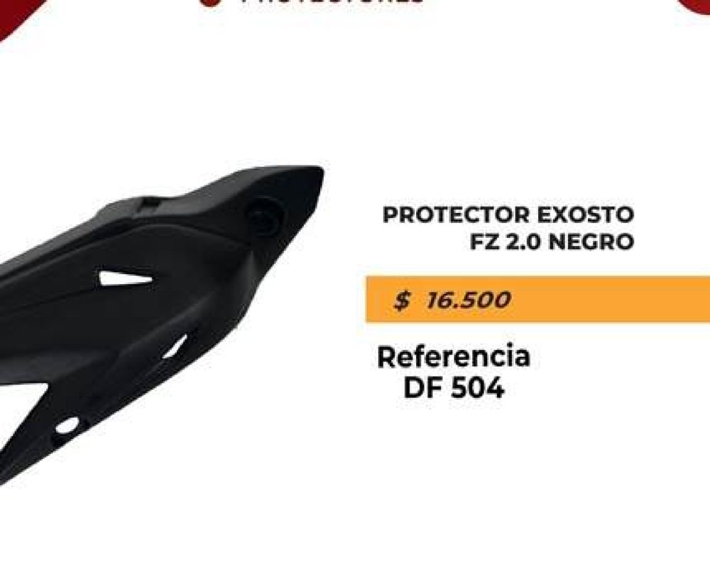 Protector exosto FZ 2.0 negro DF 504