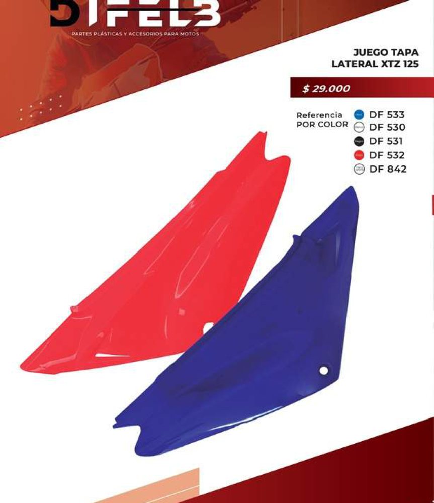 Juego tapa lateral XTZ 125 DF 533