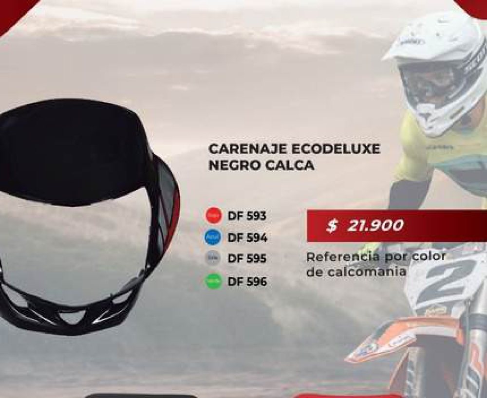 Carenaje Eco Deluxe negro calca DF 593