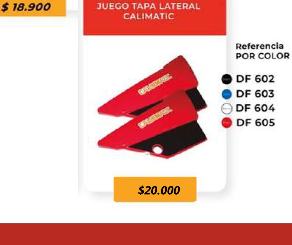 Juego tapa lateral Calimatic DF 602