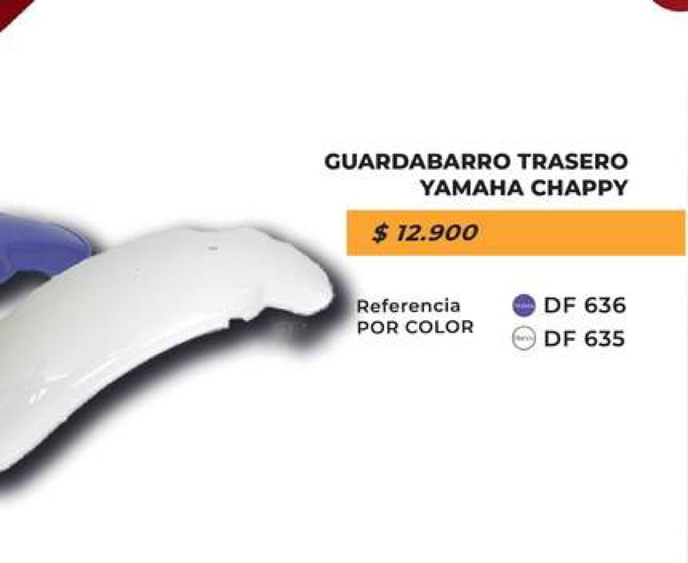 Guardabarro trasero Yamaha Chappy DF 636