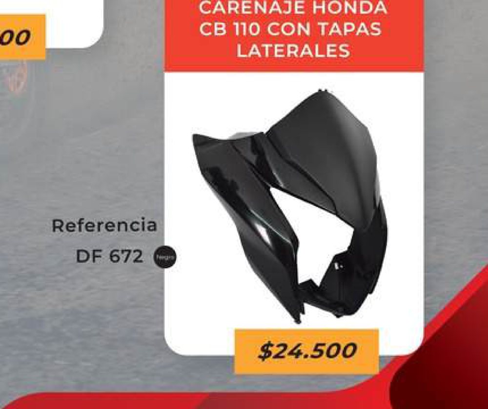 Carenaje Honda CB 110 con tapas laterales (economico) DF 672