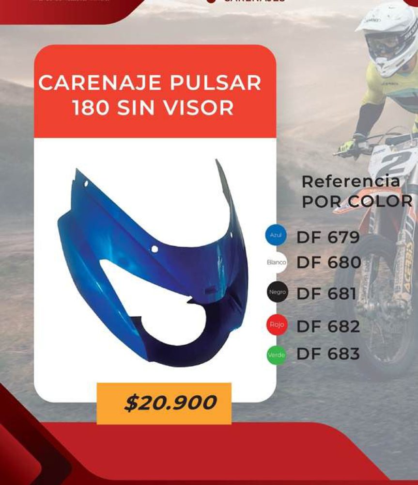 Carenaje Pulsar 180 sin visor DF 679
