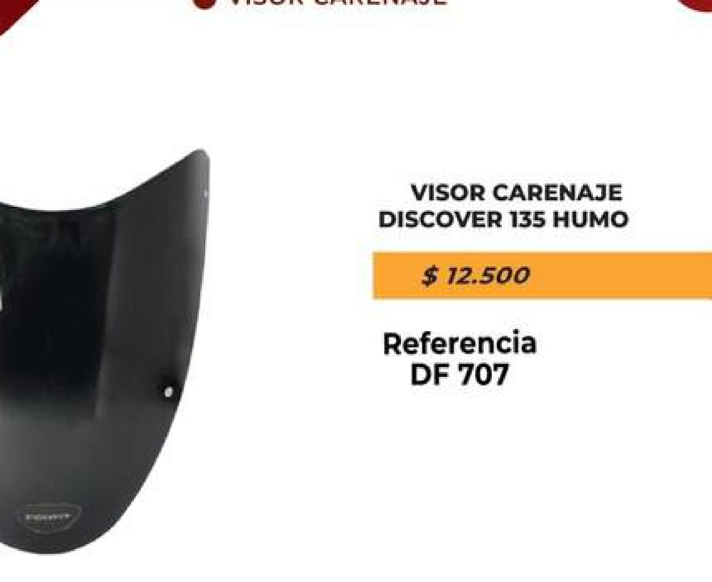 Visor carenaje Discover 135 humo DF 707