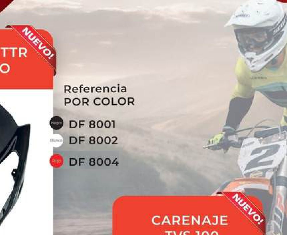 Carenaje TTR modelo nuevo DF 8001