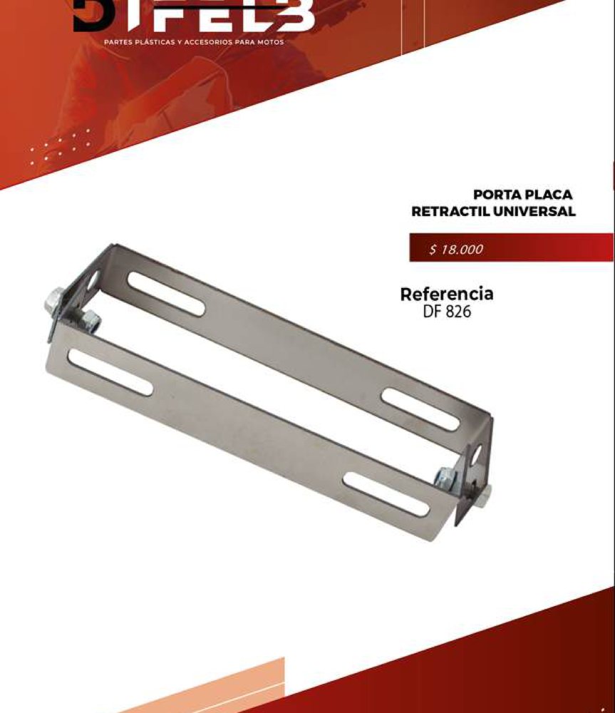Porta placa retractil universal DF 826