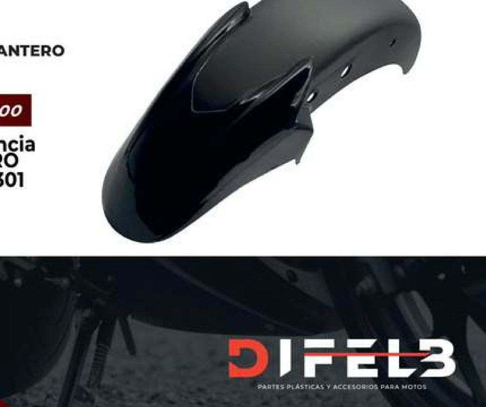 Guardabarro delantero Pulsar 135 negro DF 8301